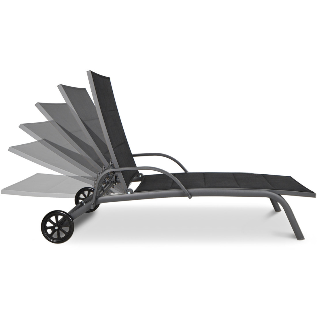 MAJORKA SUN LOUNGER BLACK