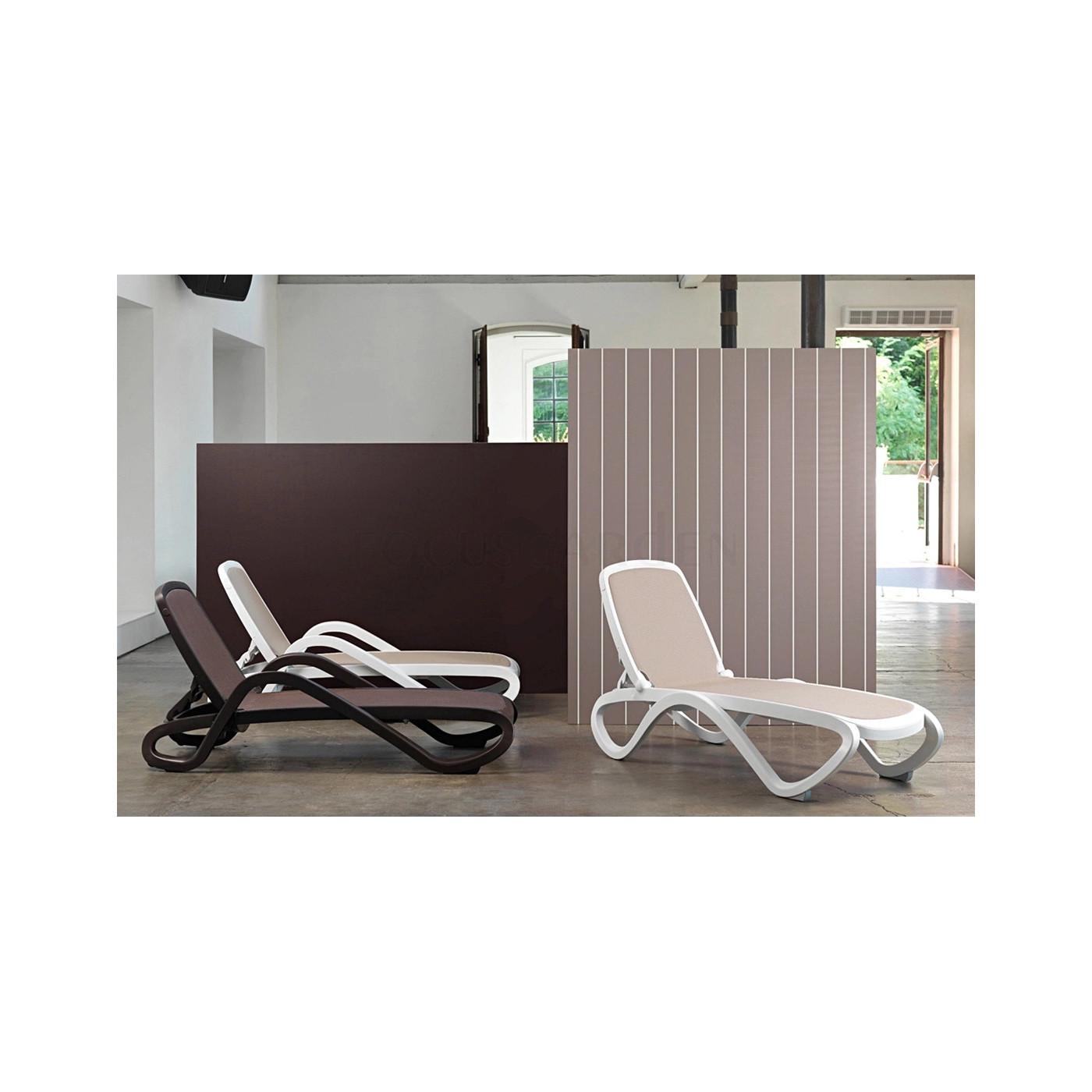 Leżak ogrodowy Nardi Omega Bianco Beige