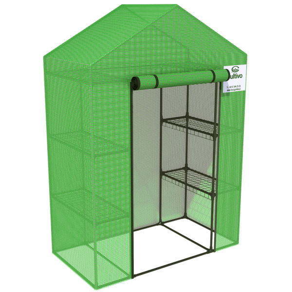 Szklarnia ogrodowa regał 4 półki 140x73 cm zielona Cultivo