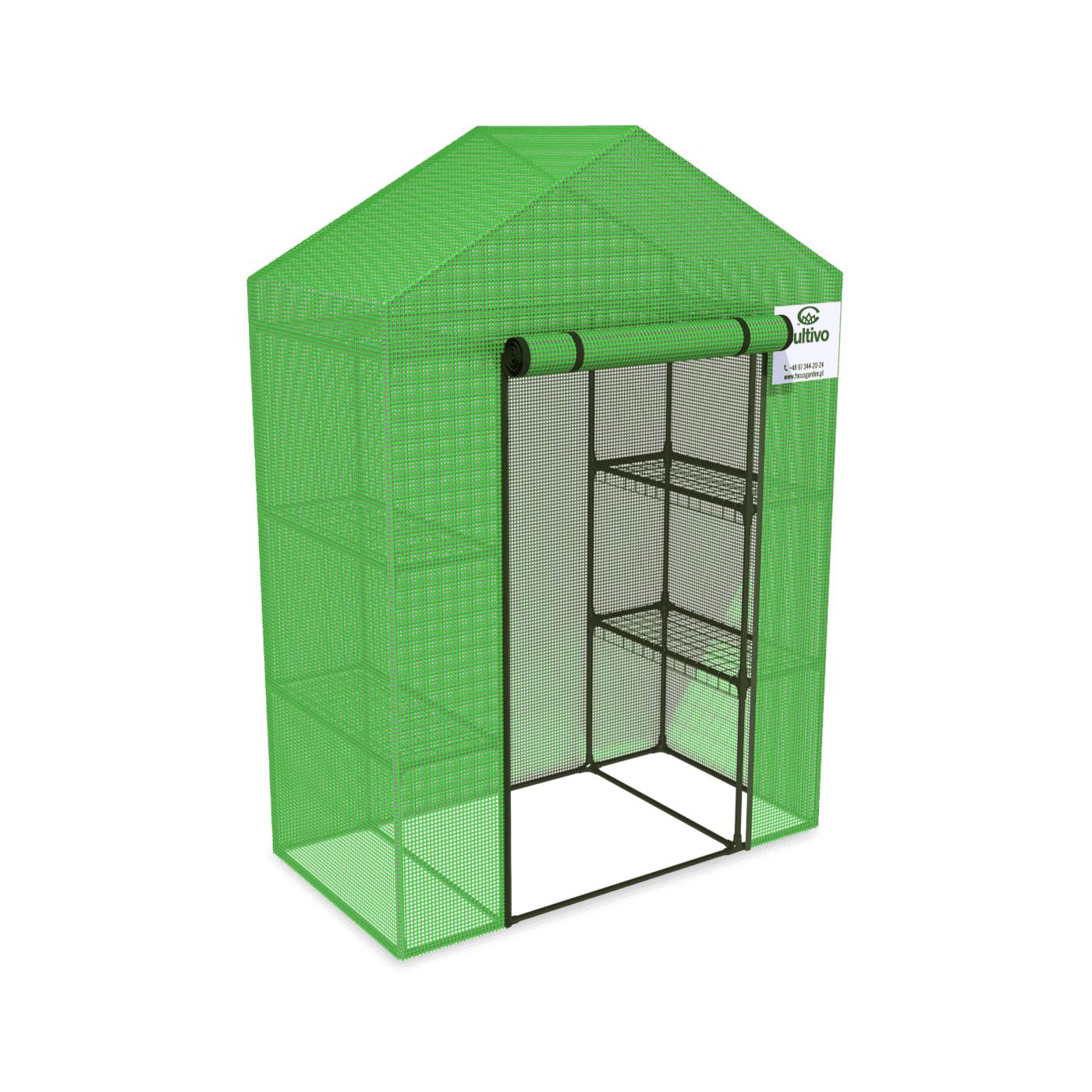 Cechy szklarni ogrodowej regał 4 półki 140x73 cm zielona Cultivo