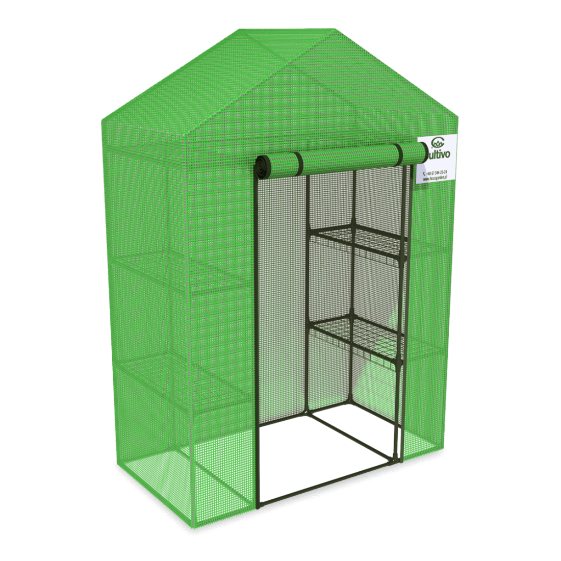 Cechy szklarni ogrodowej regał 4 półki 140x73 cm zielona Cultivo