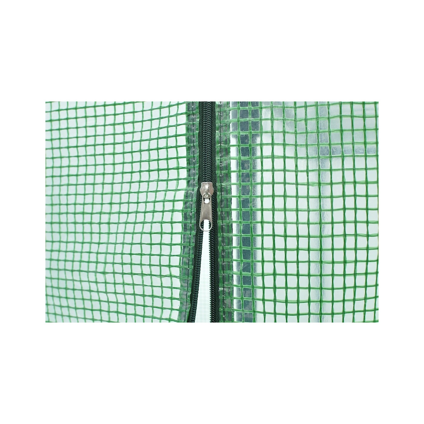 Zbliżenie na element szklarni ogrodowej regał 4 półki 140x73 cm zielona Cultivo