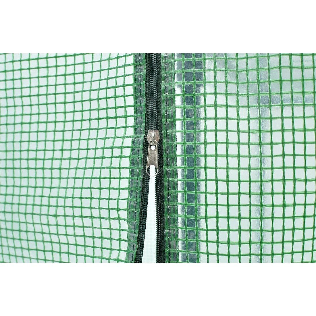 Zbliżenie na element szklarni ogrodowej regał 4 półki 140x73 cm zielona Cultivo