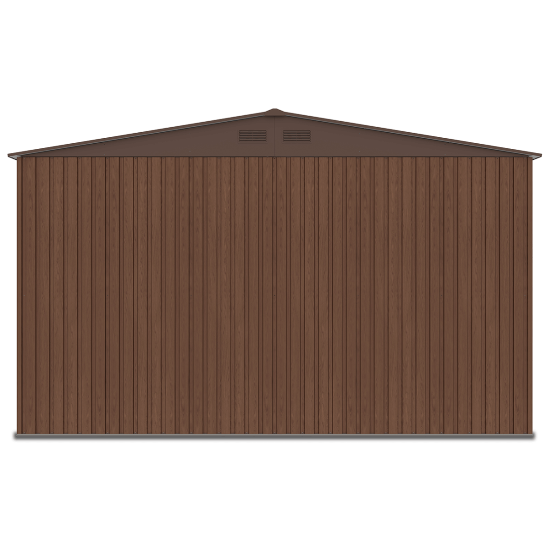 Zdjęcie ukazujące tylną ścianę garażu Kingston 380x480cm Walnut