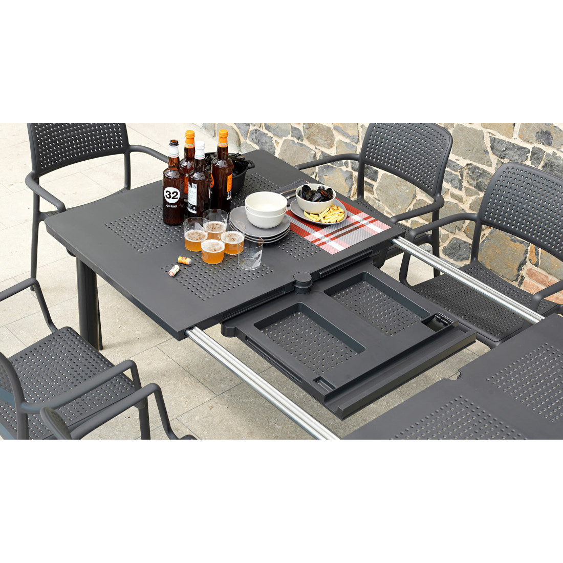 LIBECCIO 160-210 TORTORA TABLE TORTORA