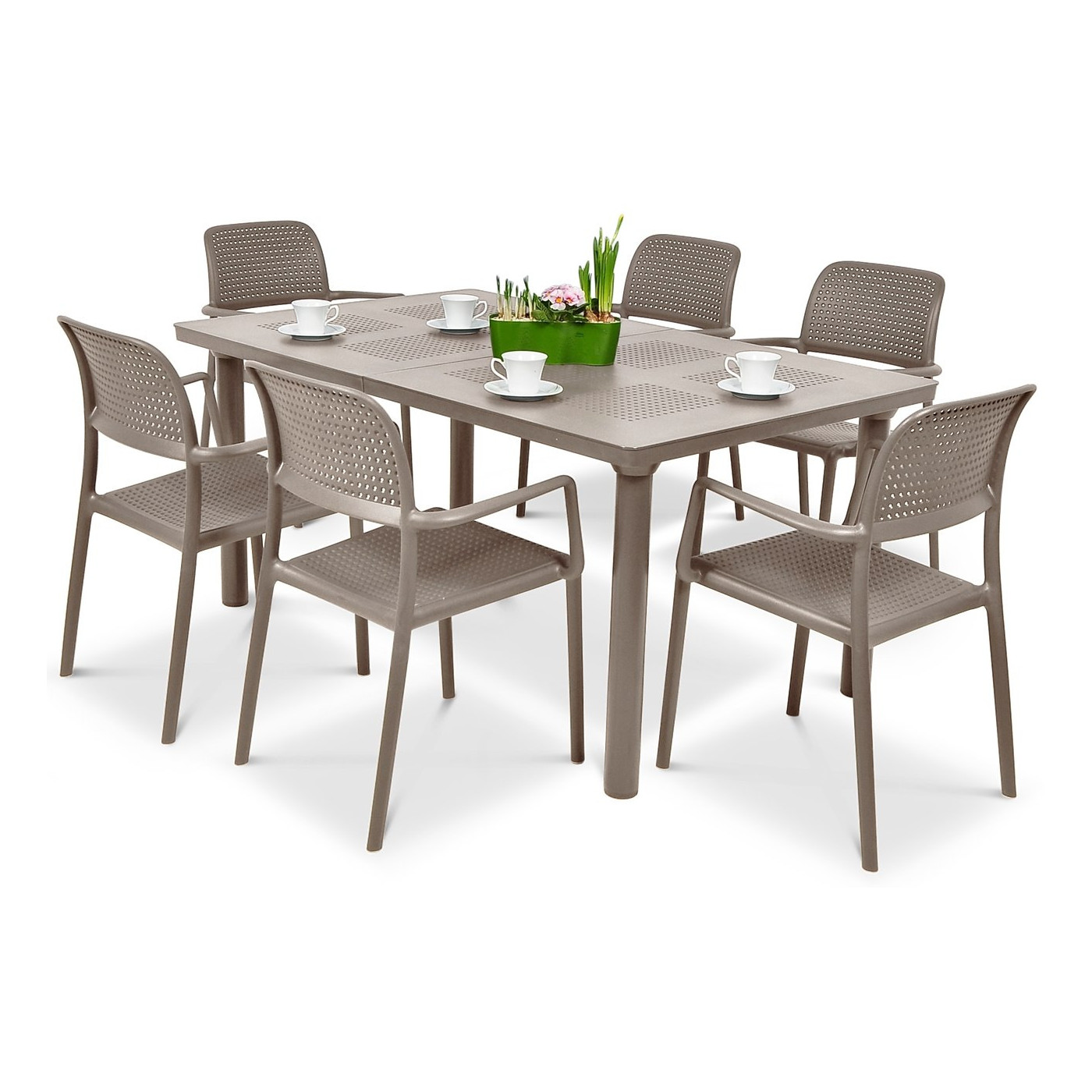 BORA/LIBECCIO 6+1 TORTORA SET