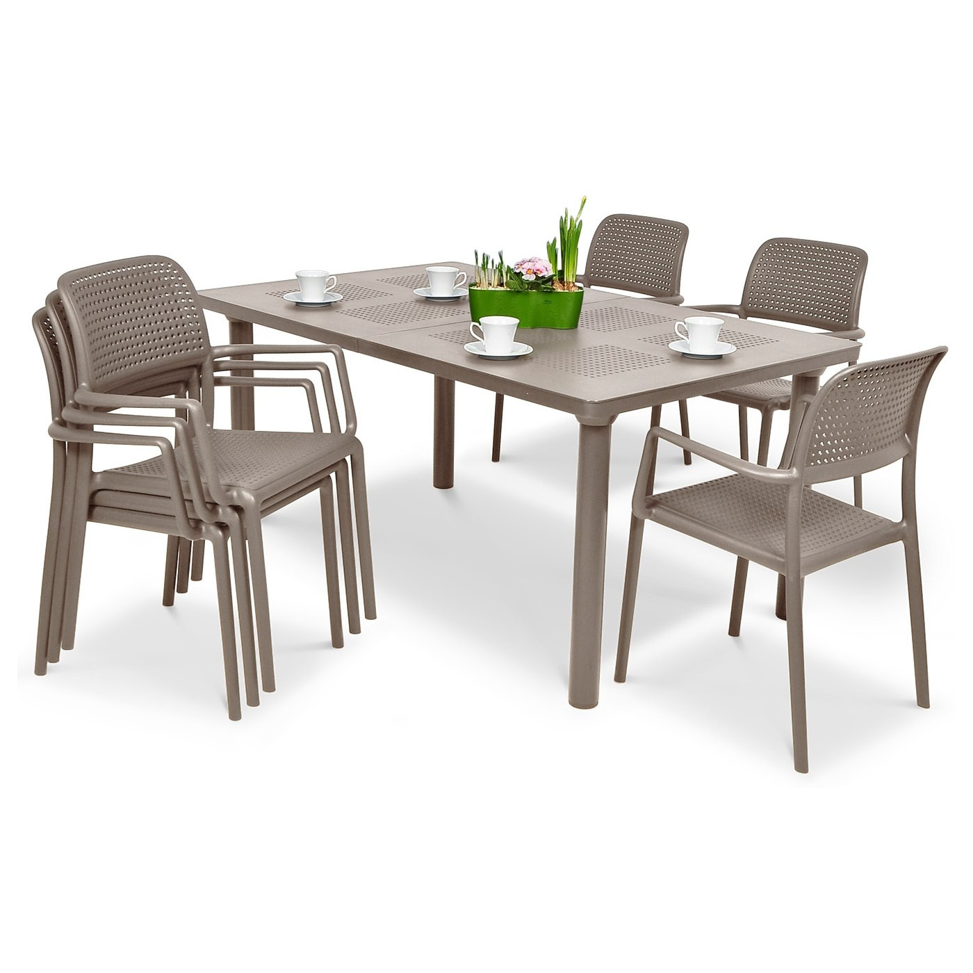 BORA/LIBECCIO 6+1 TORTORA SET