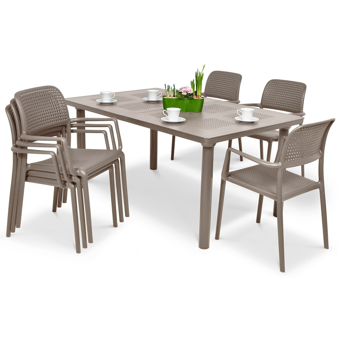 BORA/LIBECCIO 6+1 TORTORA SET