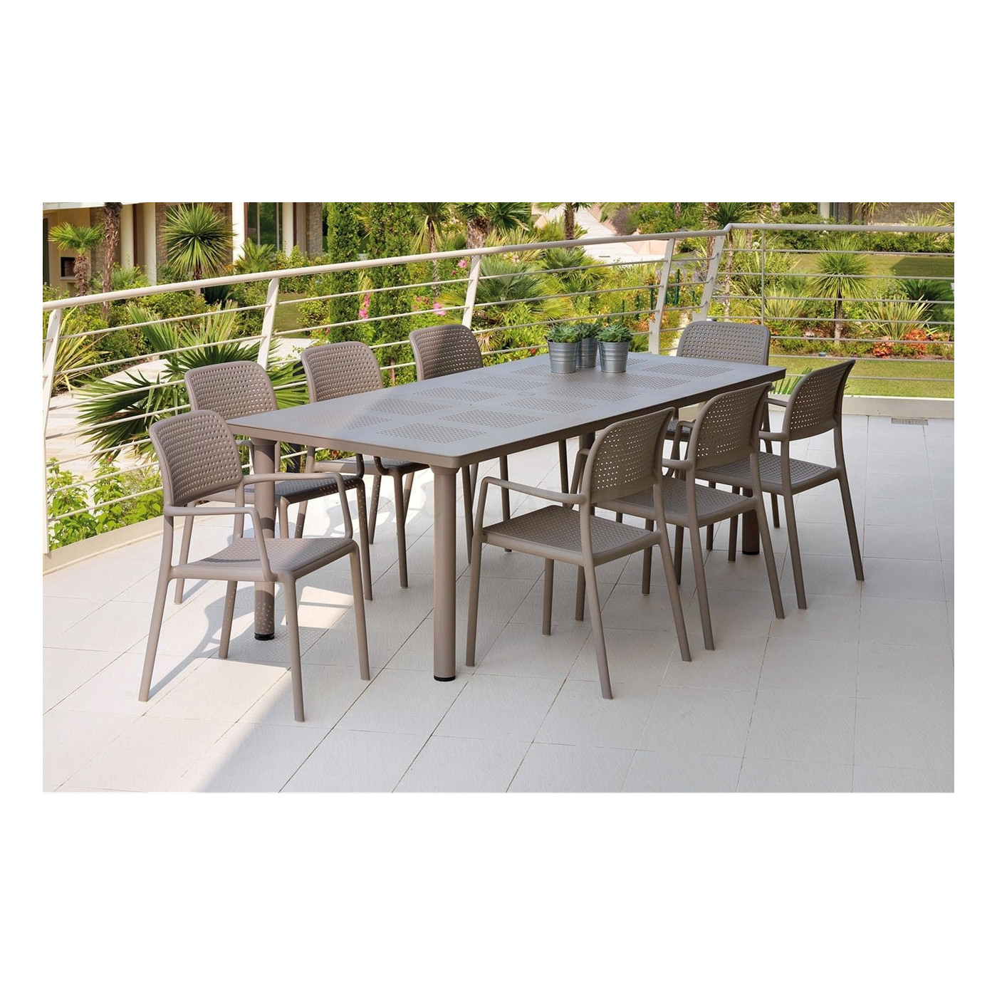 BORA/LIBECCIO 6+1 TORTORA SET