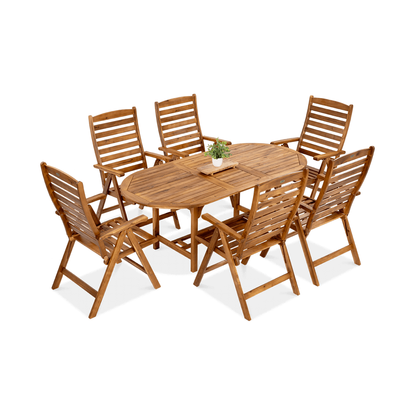 AKADIA DINING 190/6 ACACIA WOOD SET