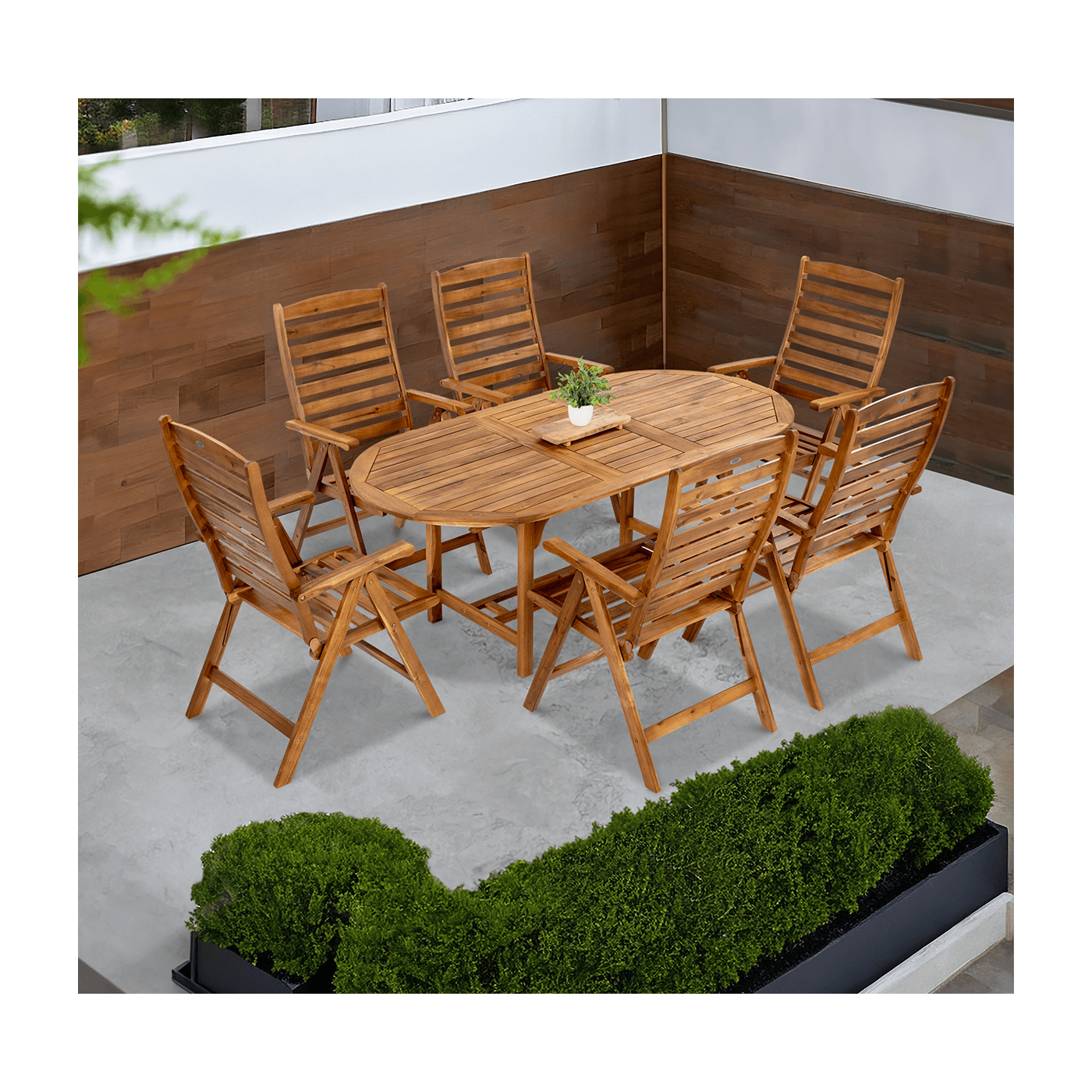 AKADIA DINING 190/6 ZESTAW ACACIA WOOD