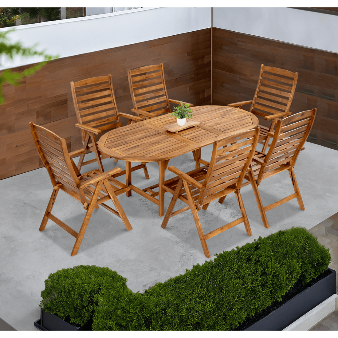 AKADIA DINING 190/6 ZESTAW ACACIA WOOD