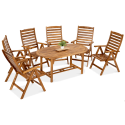AKADIA DINING 190/6 ZESTAW ACACIA WOOD