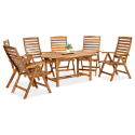 AKADIA DINING 190/6 ZESTAW ACACIA WOOD
