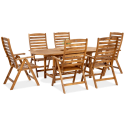 AKADIA DINING 190/6 ACACIA WOOD SET