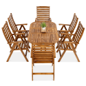 AKADIA DINING 190/6 ZESTAW ACACIA WOOD