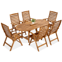 AKADIA DINING 190/6 ACACIA WOOD SET