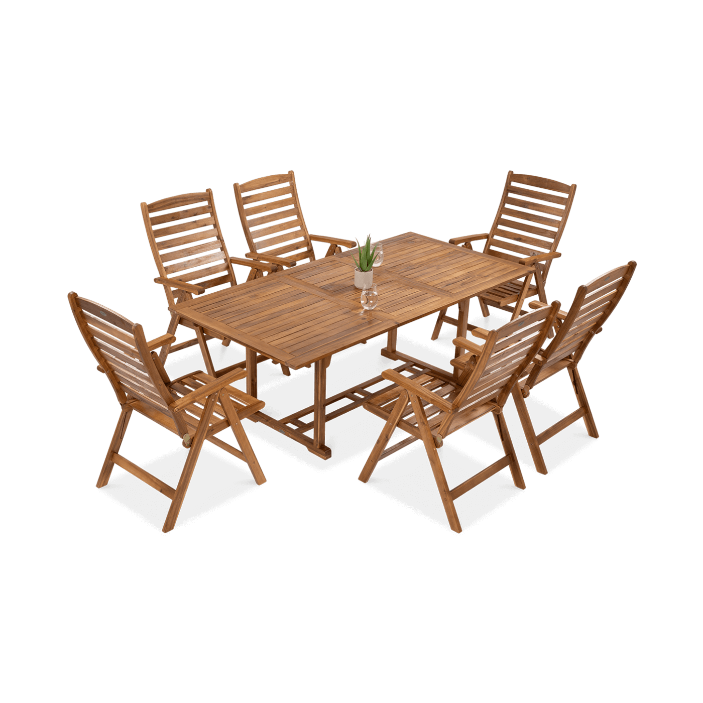 Meble jadalniane drewniane AKADIA DINING 200/6+1 - FOCUS GARDEN