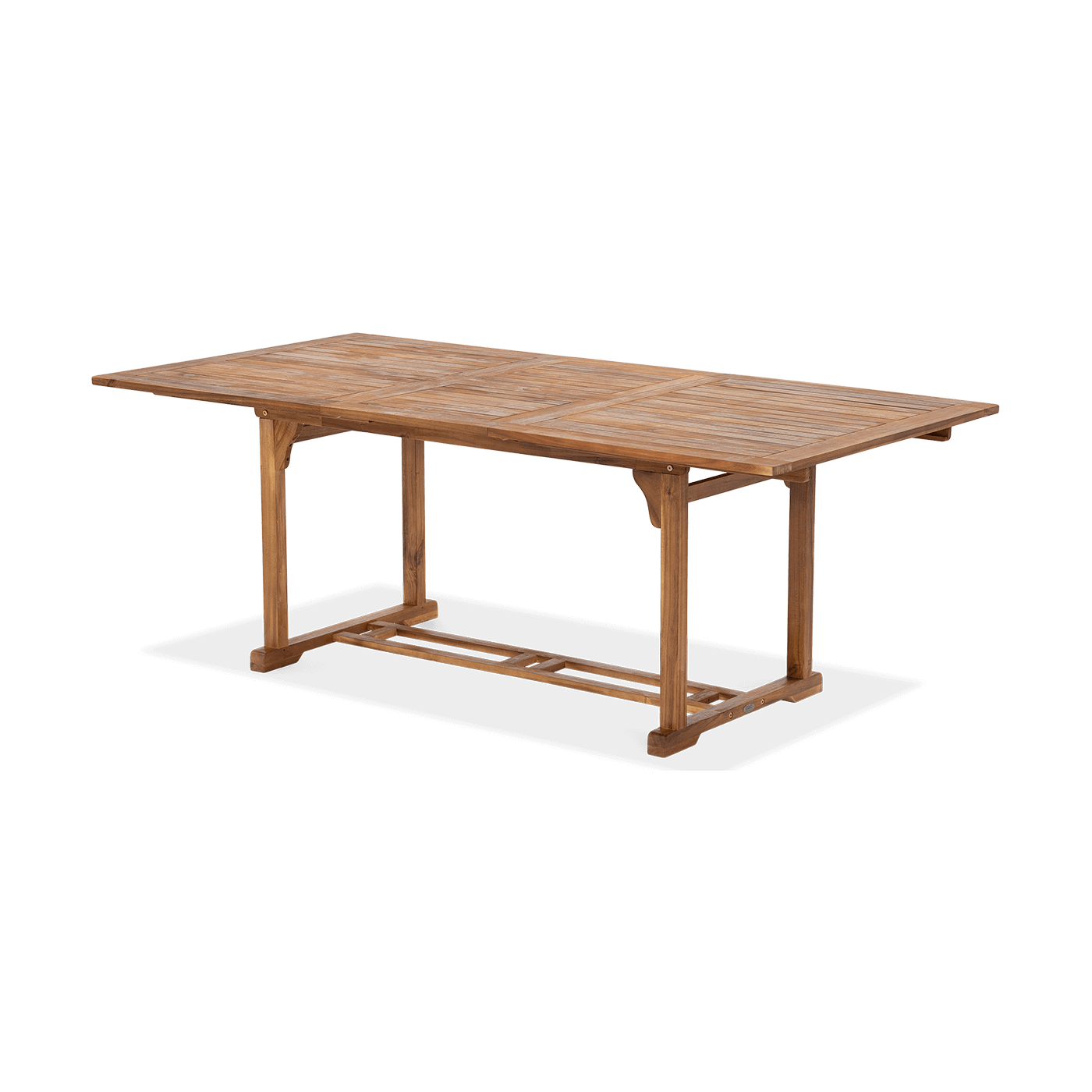 Prostokątny rozłożony duży stół z drewna akacjowego