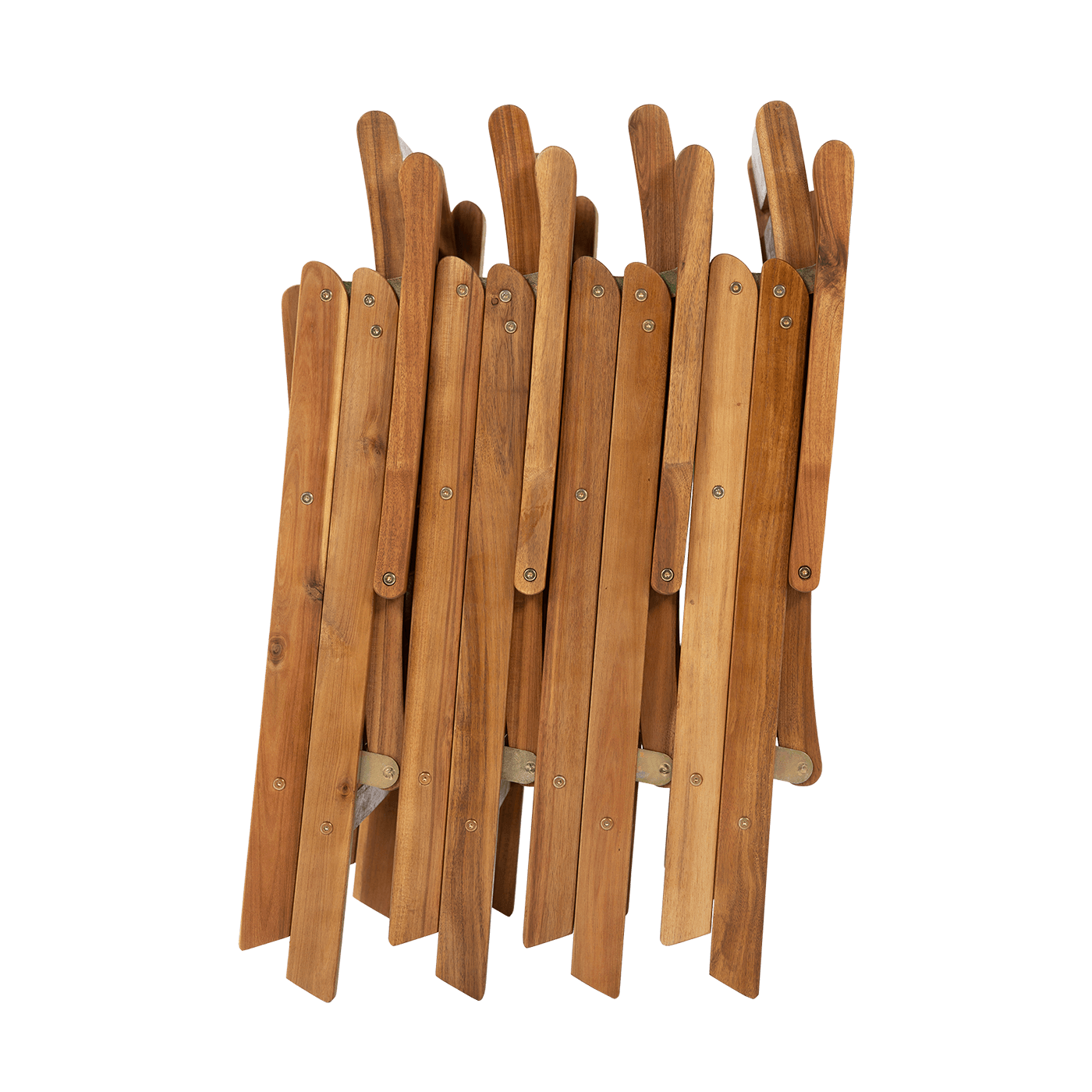 Złożone krzesła Akadia Dining w kolorze brązowym