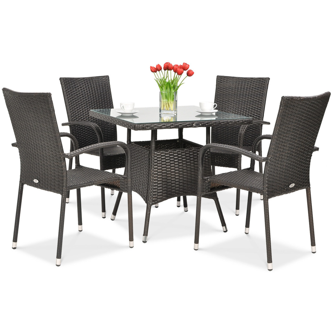 LUGO 80 MIXED BROWN TABLE