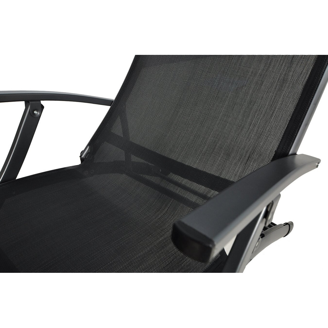 Leżak ogrodowy aluminiowy RELAX BLACK