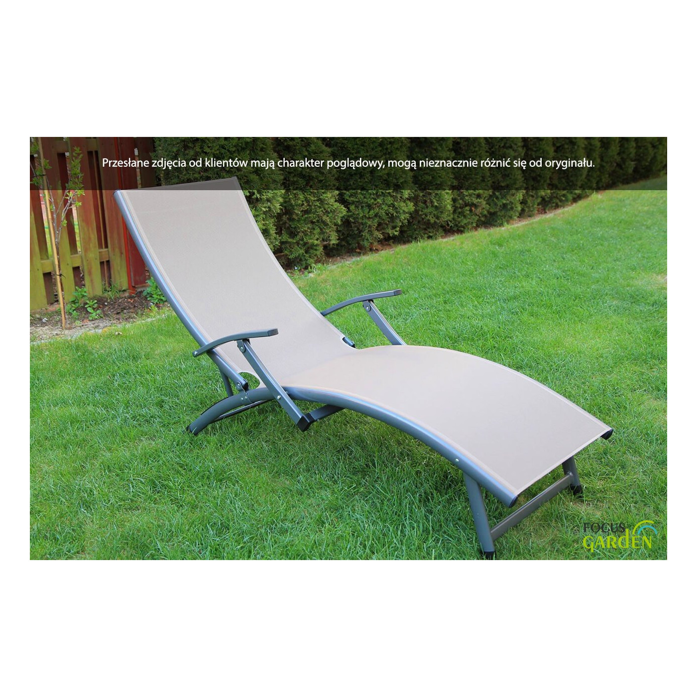 Leżak ogrodowy aluminiowy RELAX BLACK