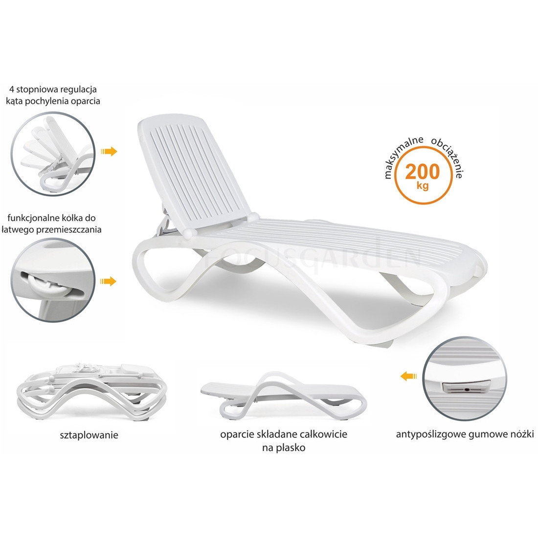 TROPICO WHITE DECK CHAIR