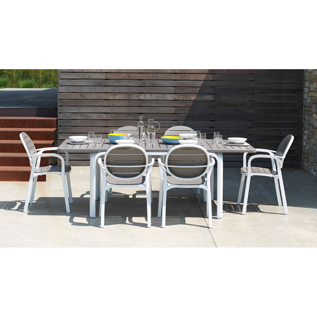 ALLORO 140-210 WHITE TORTORA TABLE