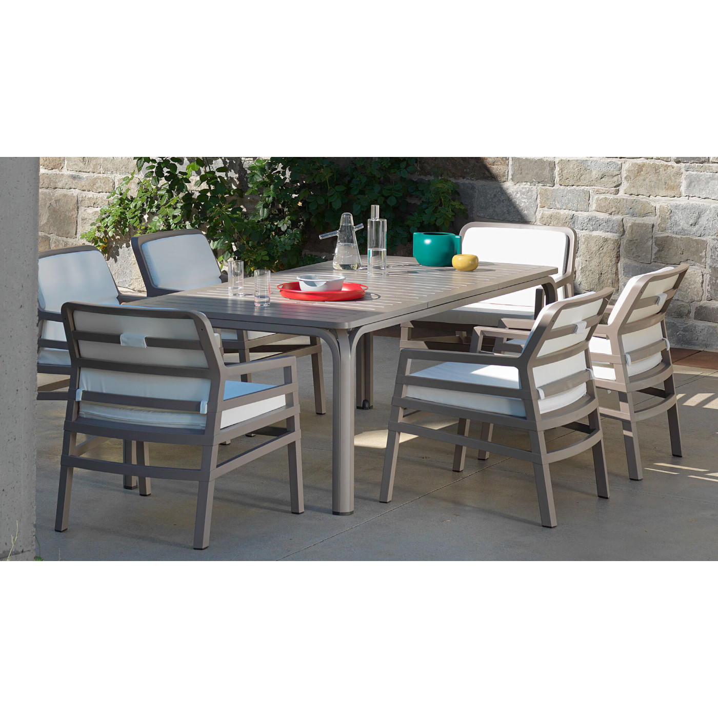 ALLORO 140-210 WHITE TORTORA TABLE