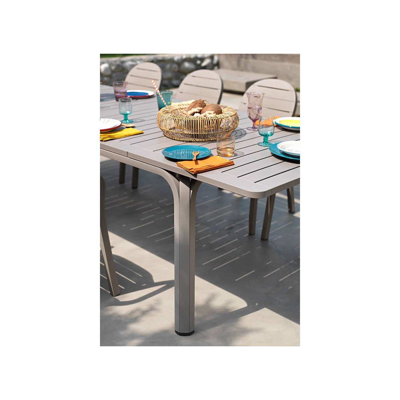 ALLORO 140-210 WHITE TORTORA TABLE