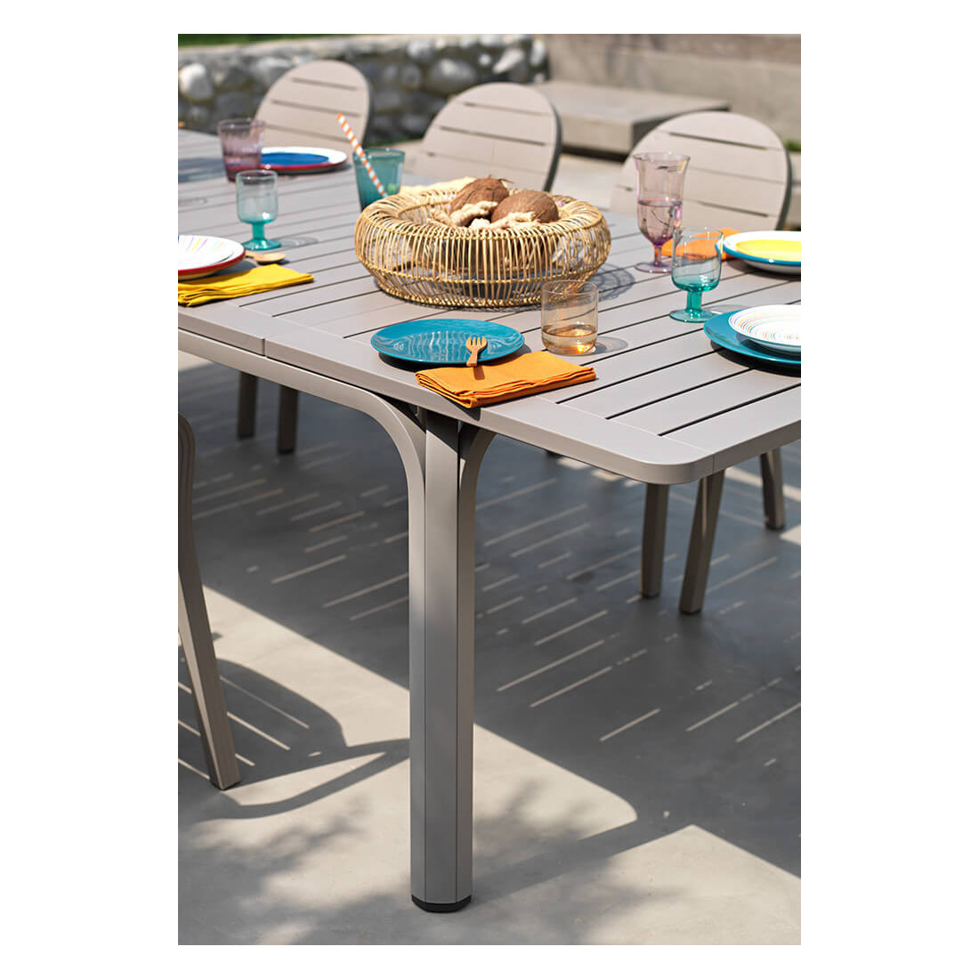 ALLORO 140-210 WHITE TORTORA TABLE