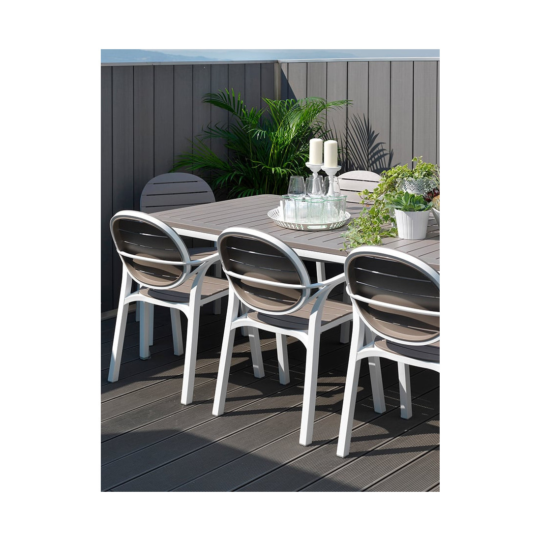 PALM/LAUREL 6/140 WHITE TORTORA SET