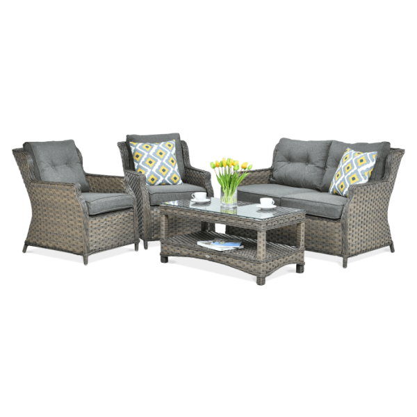 Zestaw mebli ogrodowych z technorattanu Trivento 2 Melange