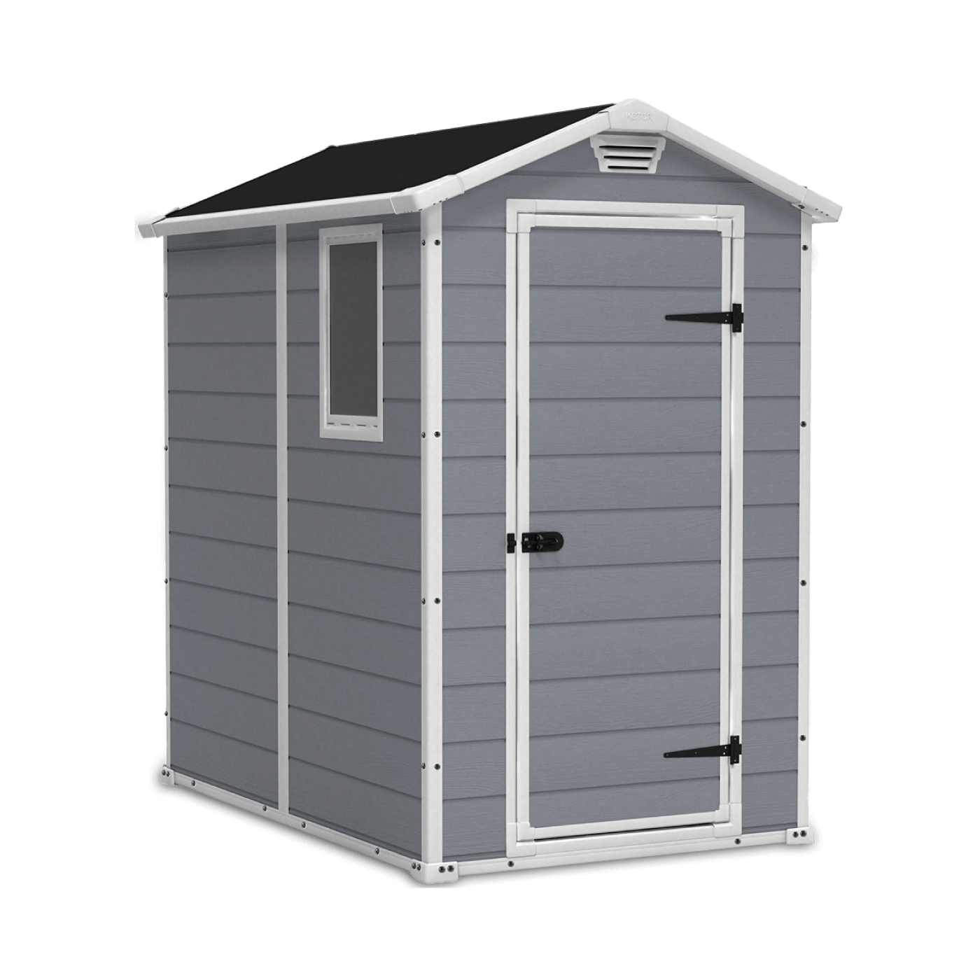 Domek ogrodowy MANOR 4x6s, 130x192cm, Keter, szary, z oknem 
