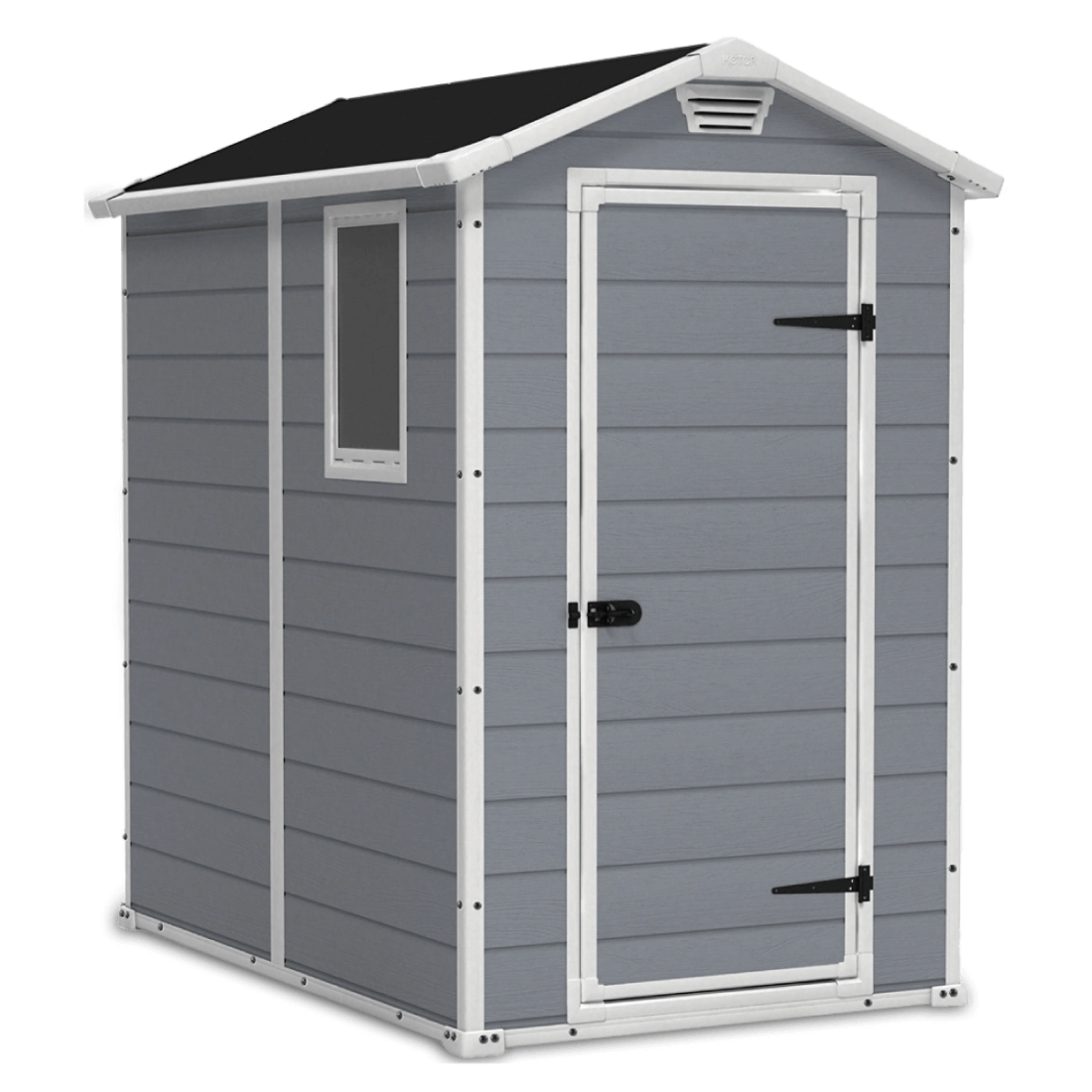 Domek ogrodowy MANOR 4x6s, 130x192cm, Keter, szary, z oknem 