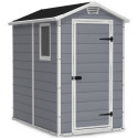 Domek ogrodowy MANOR 4x6s, 130x192cm, Keter, szary, białe elementy