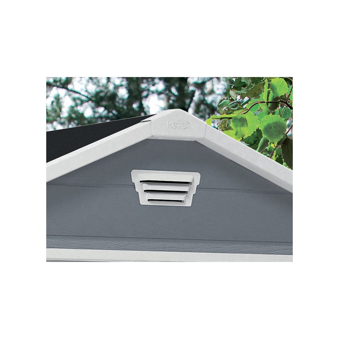 Domek ogrodowy MANOR 4x6s, 130x192cm, Keter, otwór wentylacyjny, cyrkulacja powietrza