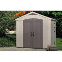 Domek narzędziowy FACTOR 8x6, 256,5x182cm, Keter, aranżacja w ogrodzie