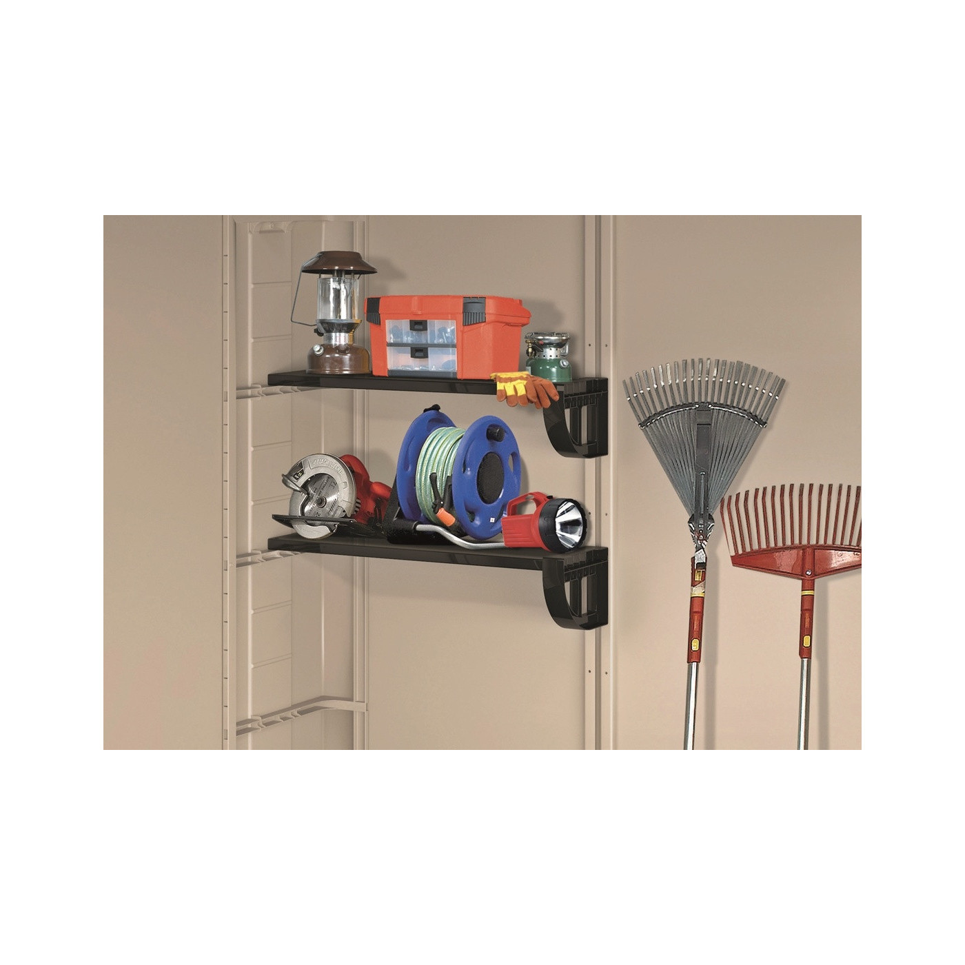 Domek narzędziowy FACTOR 8x6, 256,5x182cm, Keter, przestronna przestrzeń, sporo miejsca na narzędzia ogrodowe