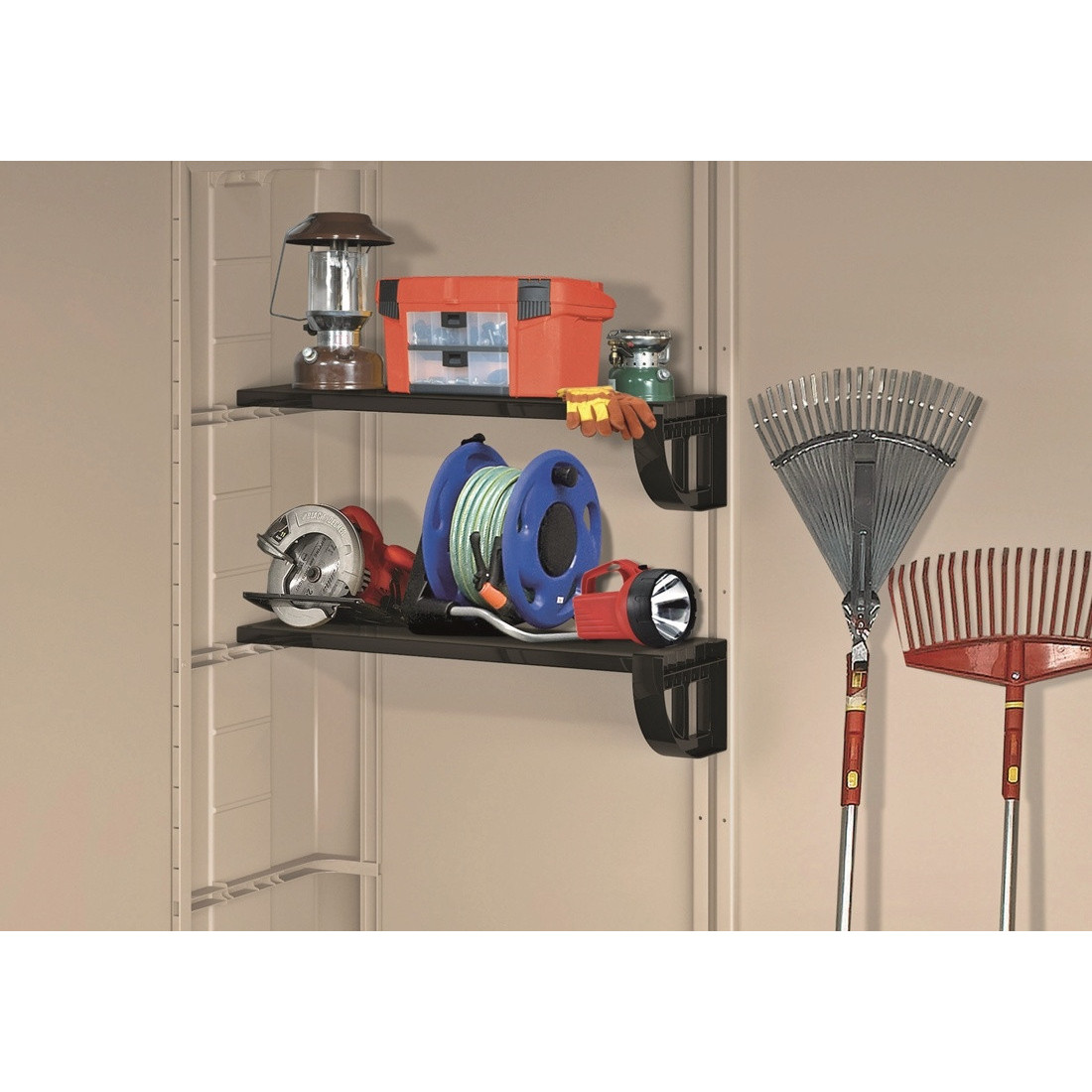 Domek narzędziowy FACTOR 8x6, 256,5x182cm, Keter, przestronna przestrzeń, sporo miejsca na narzędzia ogrodowe