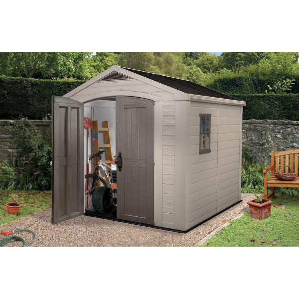 Domek ogrodowy na narzędzia Factor 8x8, 256,5x255cm, Keter, przestonny