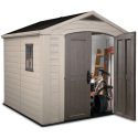 Domek ogrodowy na narzędzia Factor 8x8, 256,5x255cm, przestronne wnętrze na sprzęt ogrodowy