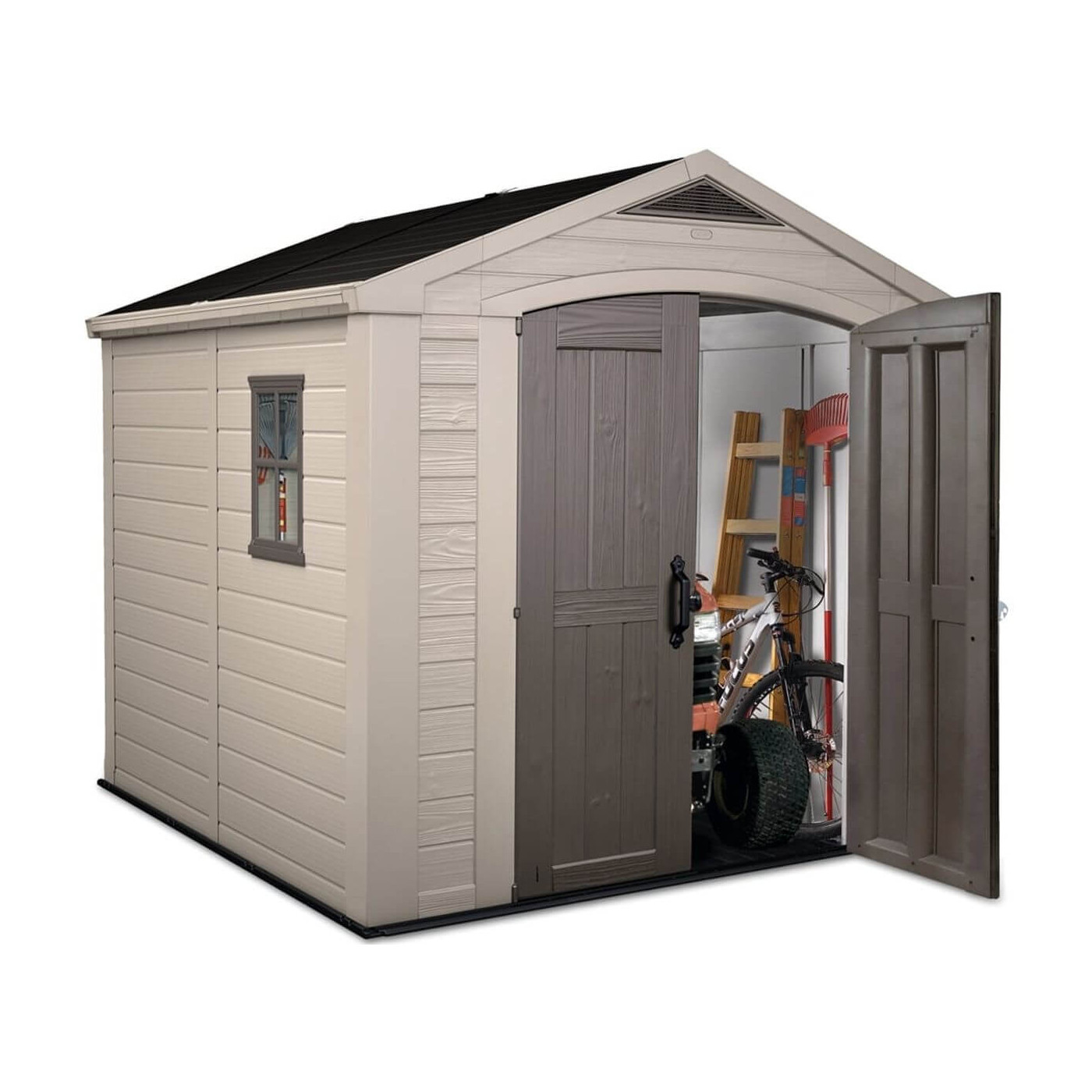 Domek ogrodowy na narzędzia Factor 8x8, 256,5x255cm, podwójne drzwi