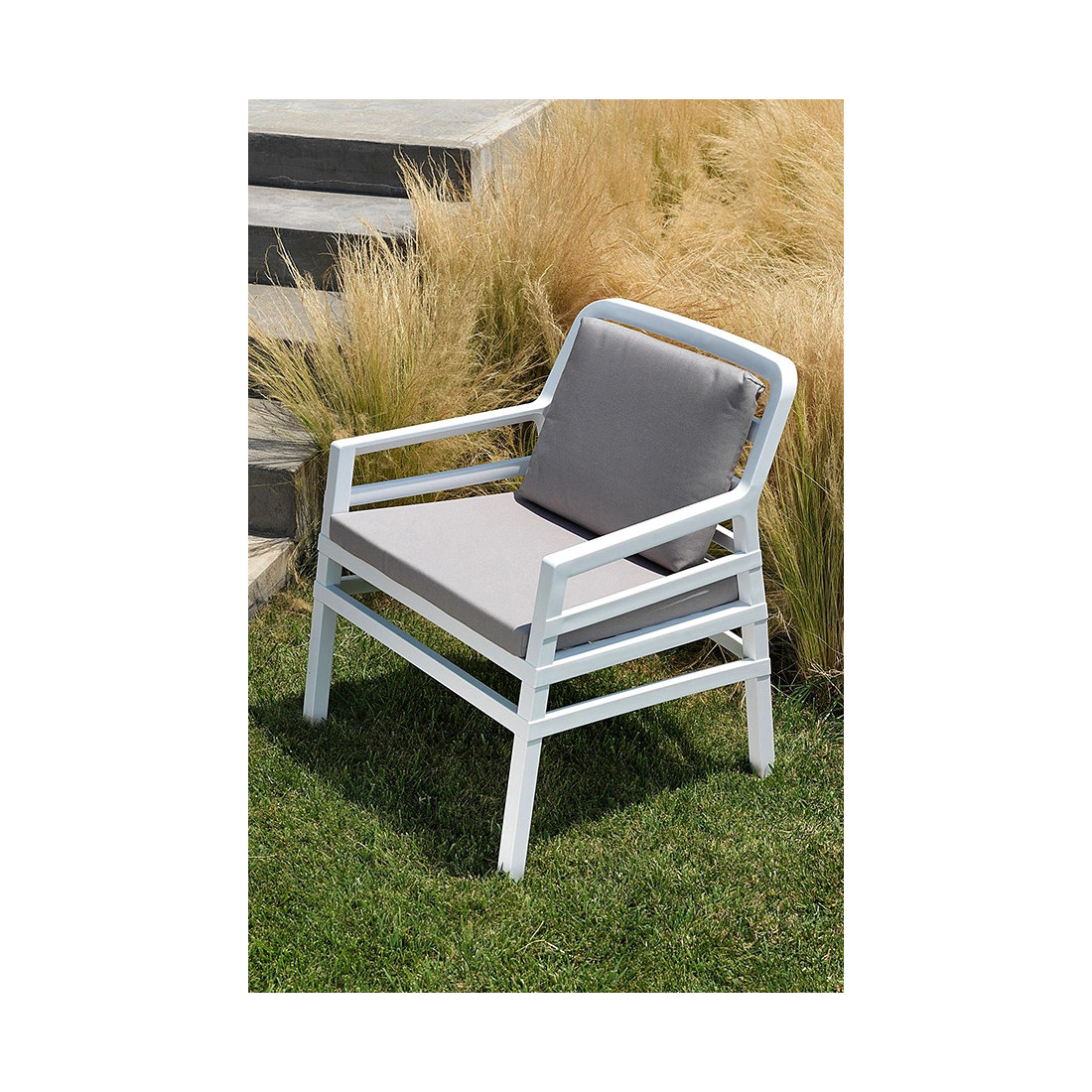 Fotel ogrodowy Nardi Aria Bianco Acrilico Grigio