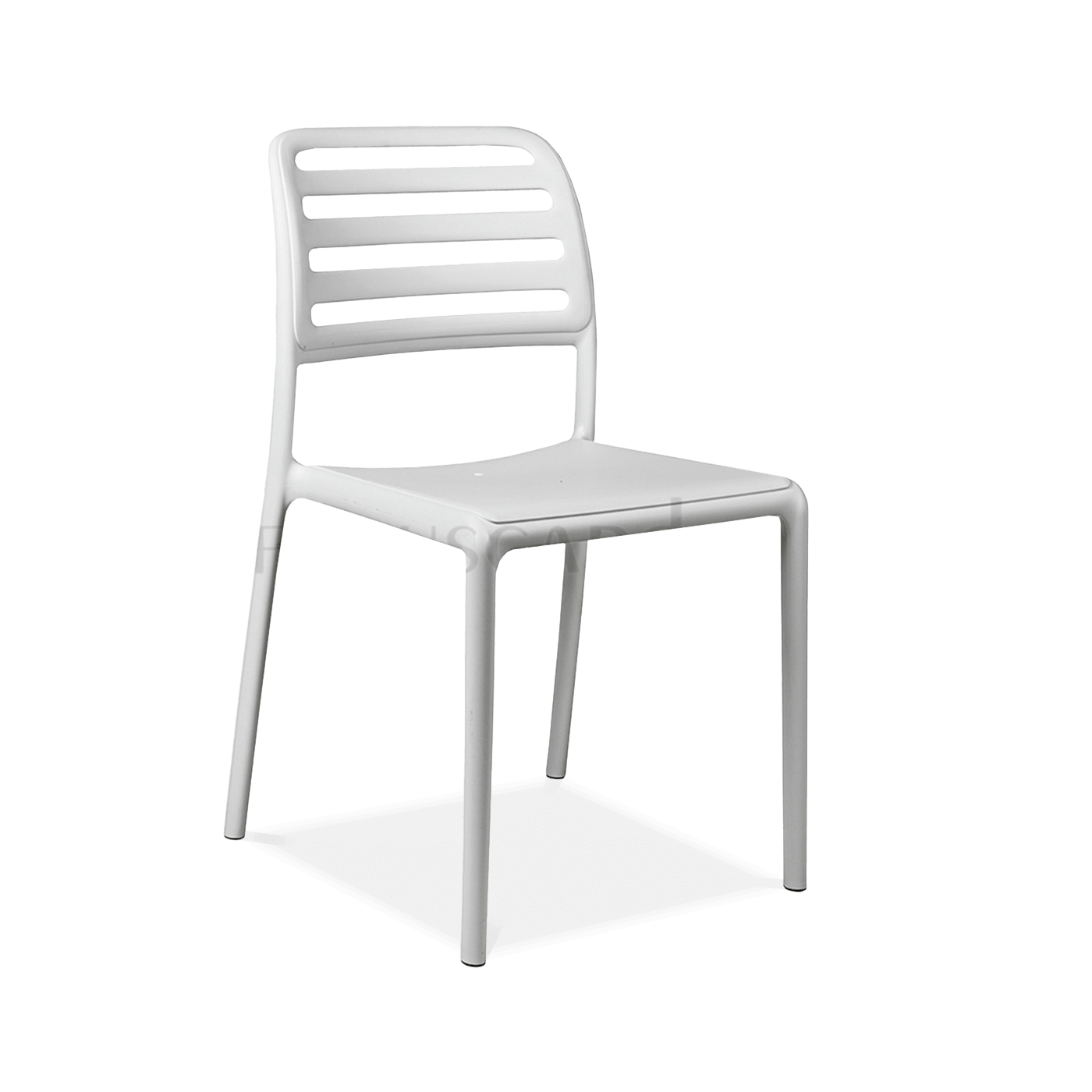 białe krzesło jadalniane z oparciem