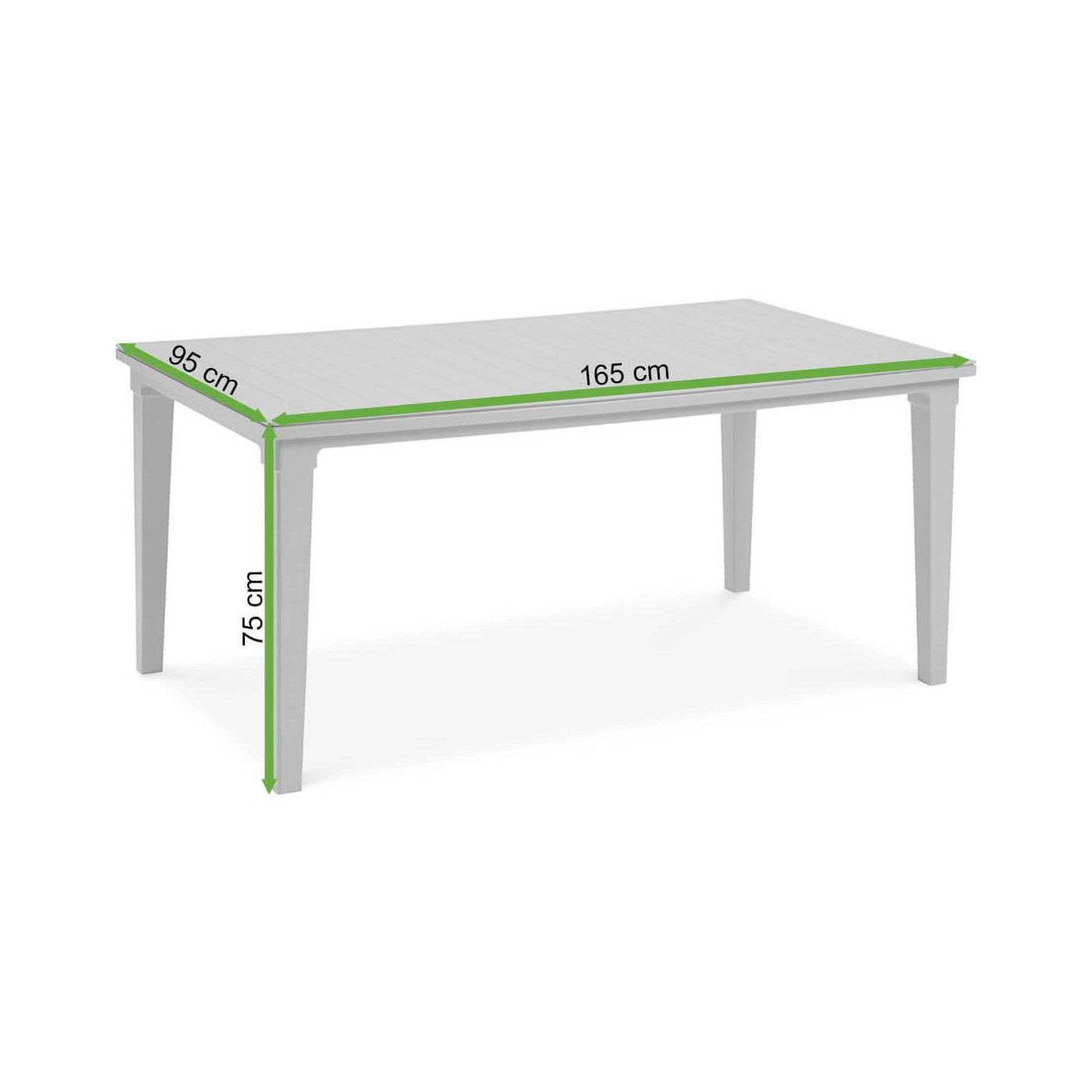 Wymiary stołu ogrodowego FUTURA Graphite