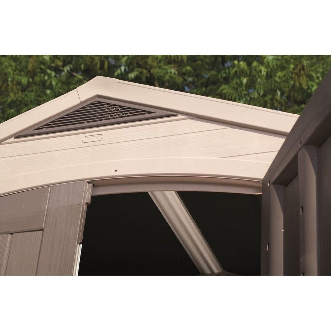 Domek ogrodowy na narzędzia Factor 8x11, 256,5x332cm, Keter, solidna konstrukcja, wentylacja