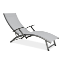 Leżak ogrodowy aluminiowy Relax Grey