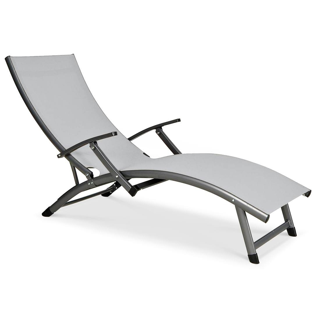 Leżak ogrodowy aluminiowy Relax Grey
